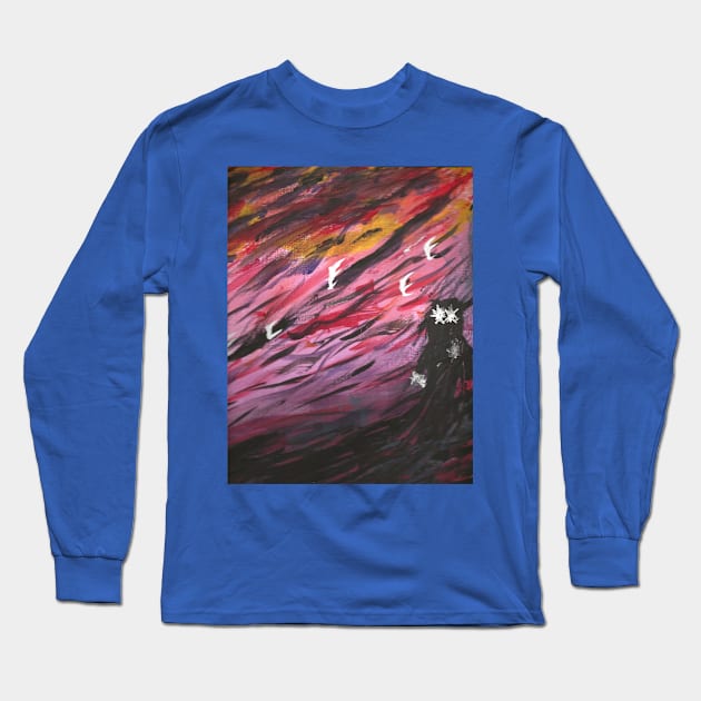 Doves or Drones Long Sleeve T-Shirt by The Downward Spiral Consortium